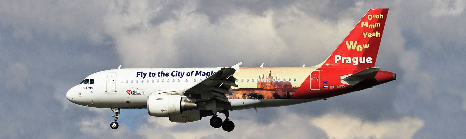 aereoplano Czech Airlinesin decollo