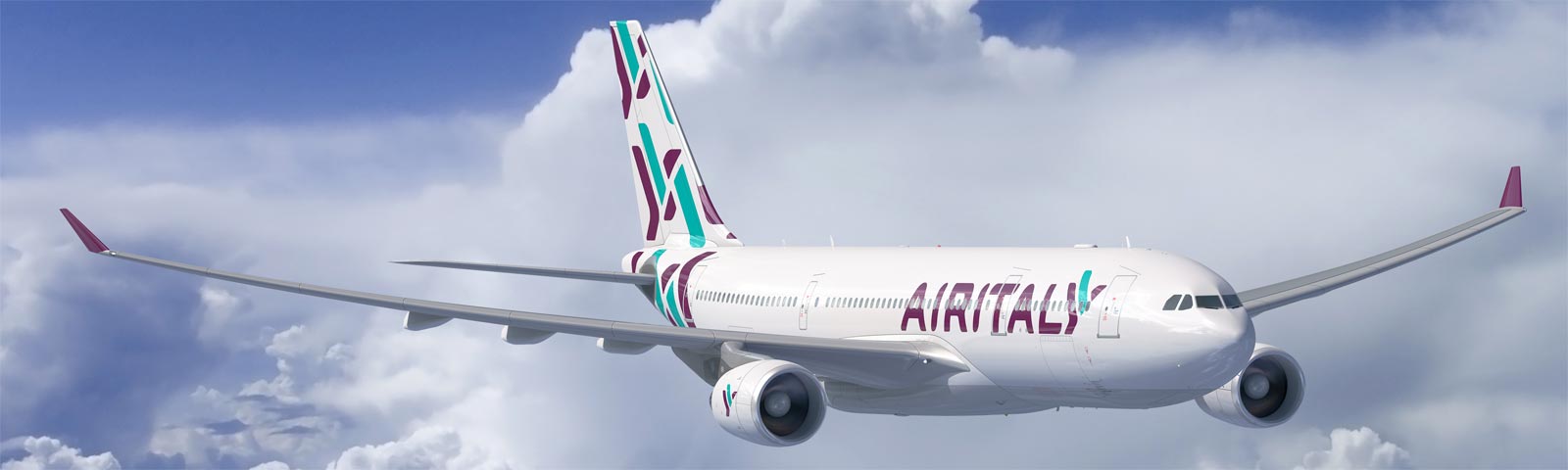 aeroplano in volo della compagnia Air Italy